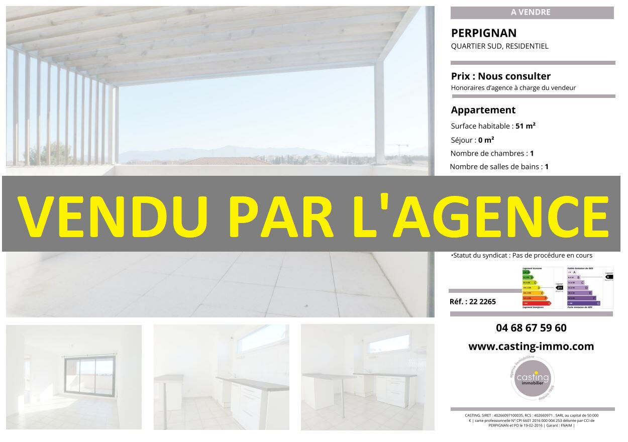 Appartement  T2 à vendre Perpignan 66000