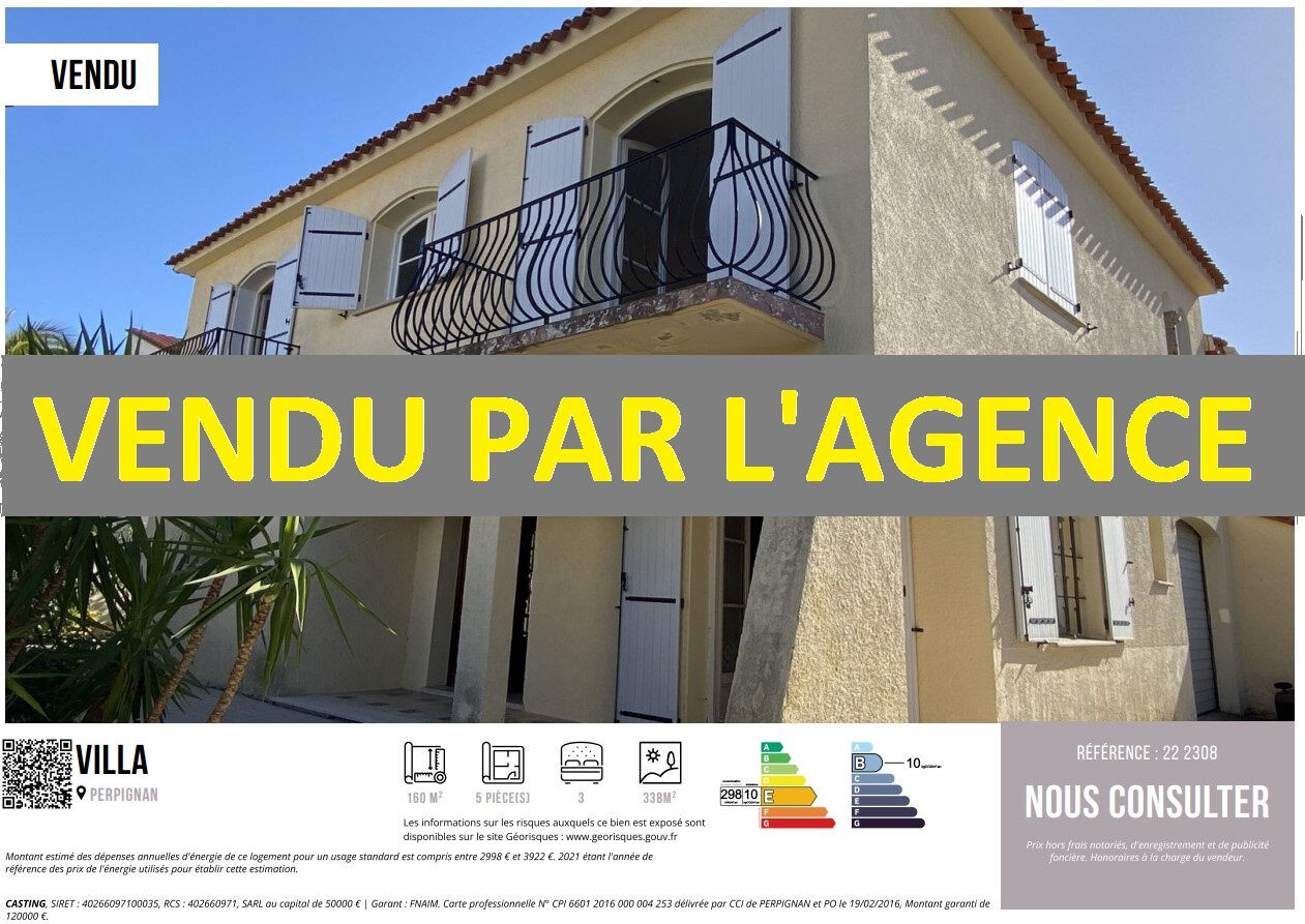 Villa / Maison  T5 à vendre Perpignan 66000