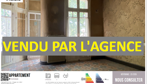 Appartement 3 pièces  à vendre Perpignan 66000