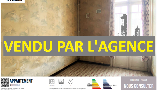 Appartement 3 pièces  à vendre Perpignan 66000
