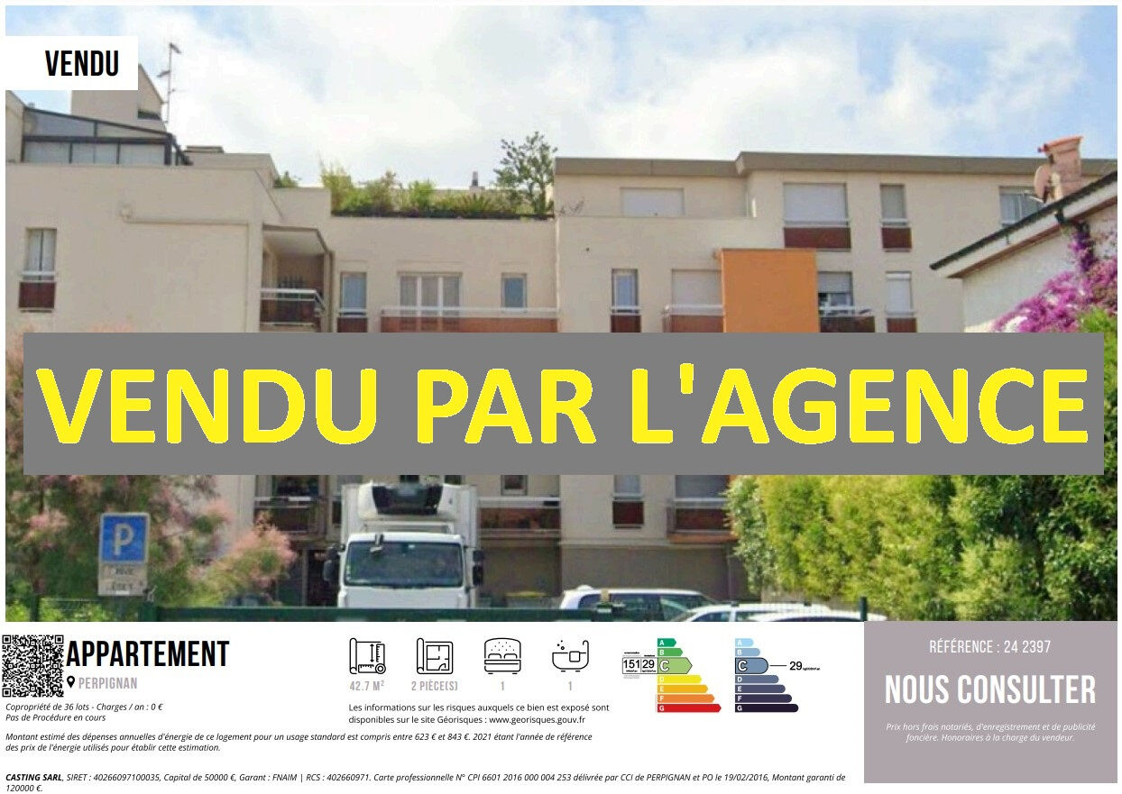 Appartement  T2 à vendre Perpignan 66000
