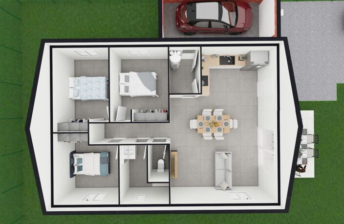 Les GRANGES GONTARDES - Maison de 80 m² sur un terrain de 400m² — photo 3
