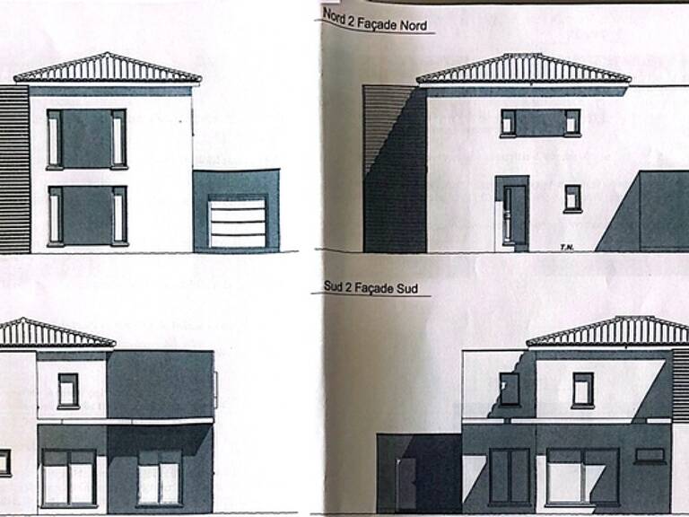 GRAU D'AGDE(34) PROJET CONSTRUCTION VILLA CONTEMPORAINE 4 FACES, TERRAIN 586 m2, ACCES MER PROCHE — photo 1