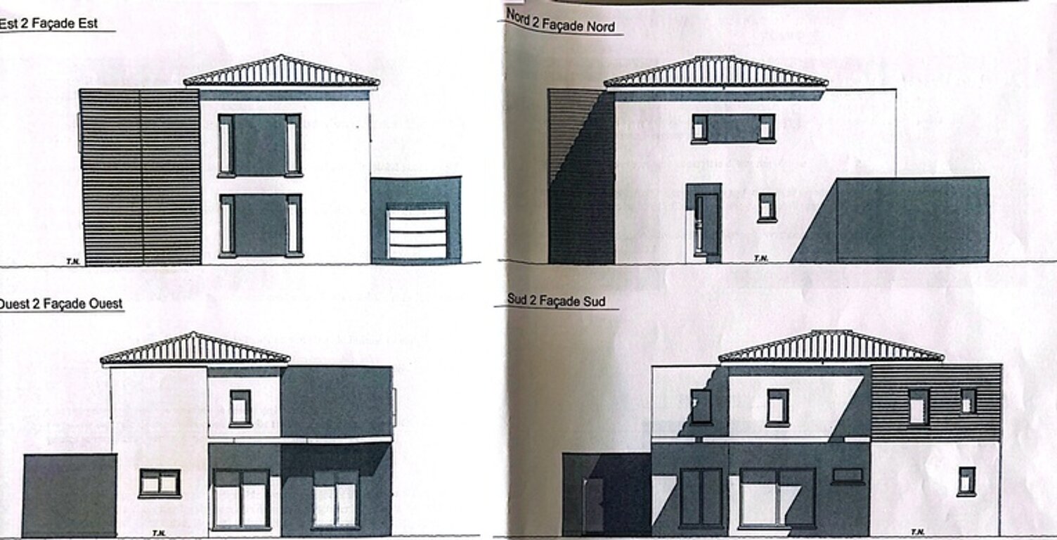 GRAU D'AGDE(34) PROJET CONSTRUCTION VILLA CONTEMPORAINE 4 FACES, TERRAIN 586 m2, ACCES MER PROCHE — photo 1