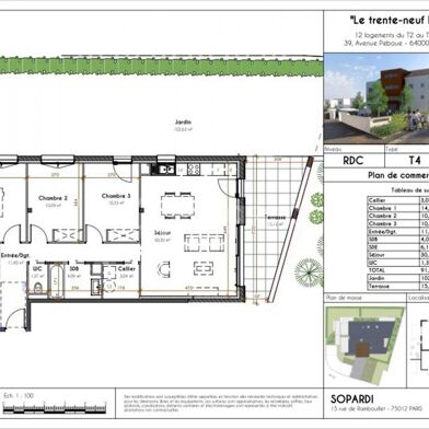 Appartement 4 pièces 345000 €
