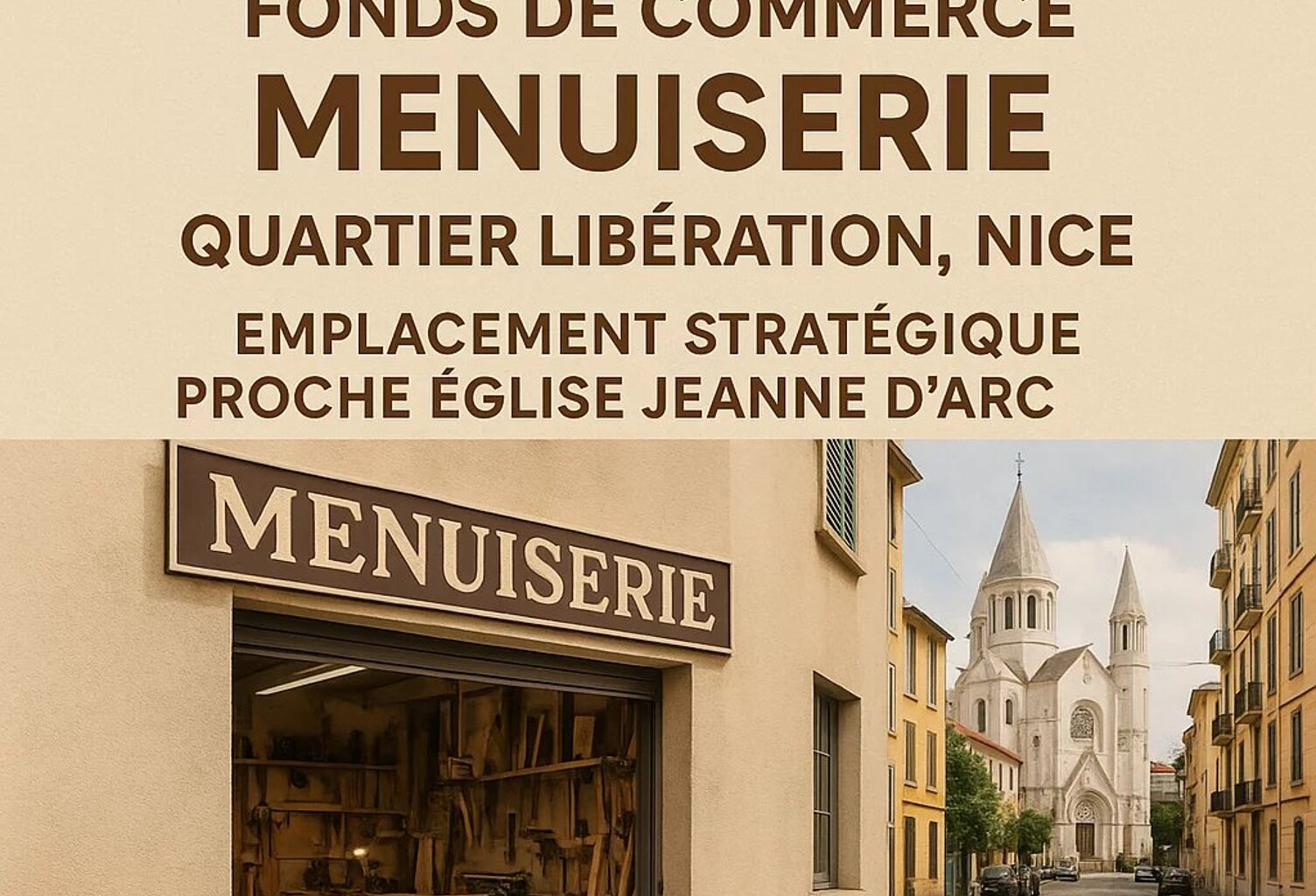 NICE - LIBERATION - Fonds de commerce menuiserie — photo 1