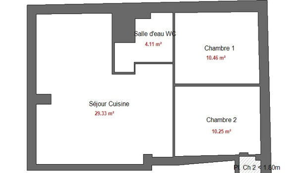 Appartement 3 pièces  à vendre Marseille 5eme 13005