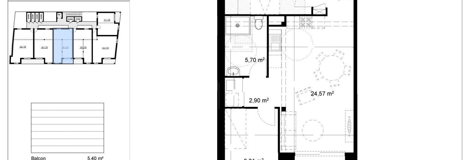 Appartement 3 Pièces 59 m² à vendre à Saint-Martin-des-Champs (29600)