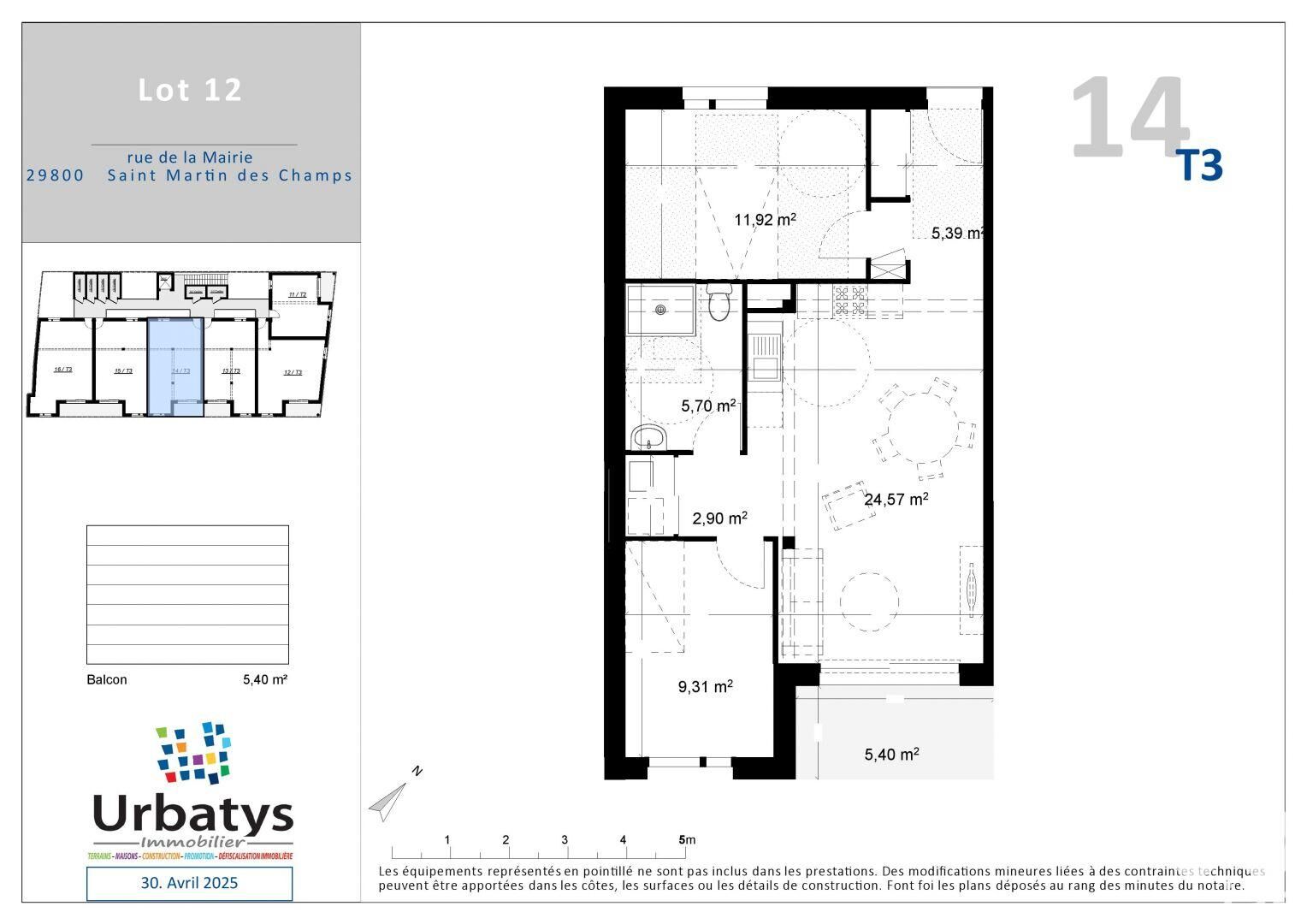 St-Martin-Des-Champs - 59m² - 3p.