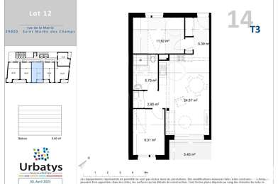 Appartement 3 pièces 232648 €