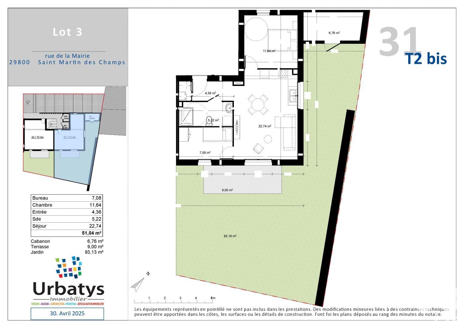 St-Martin-Des-Champs - 51m² - 3p.