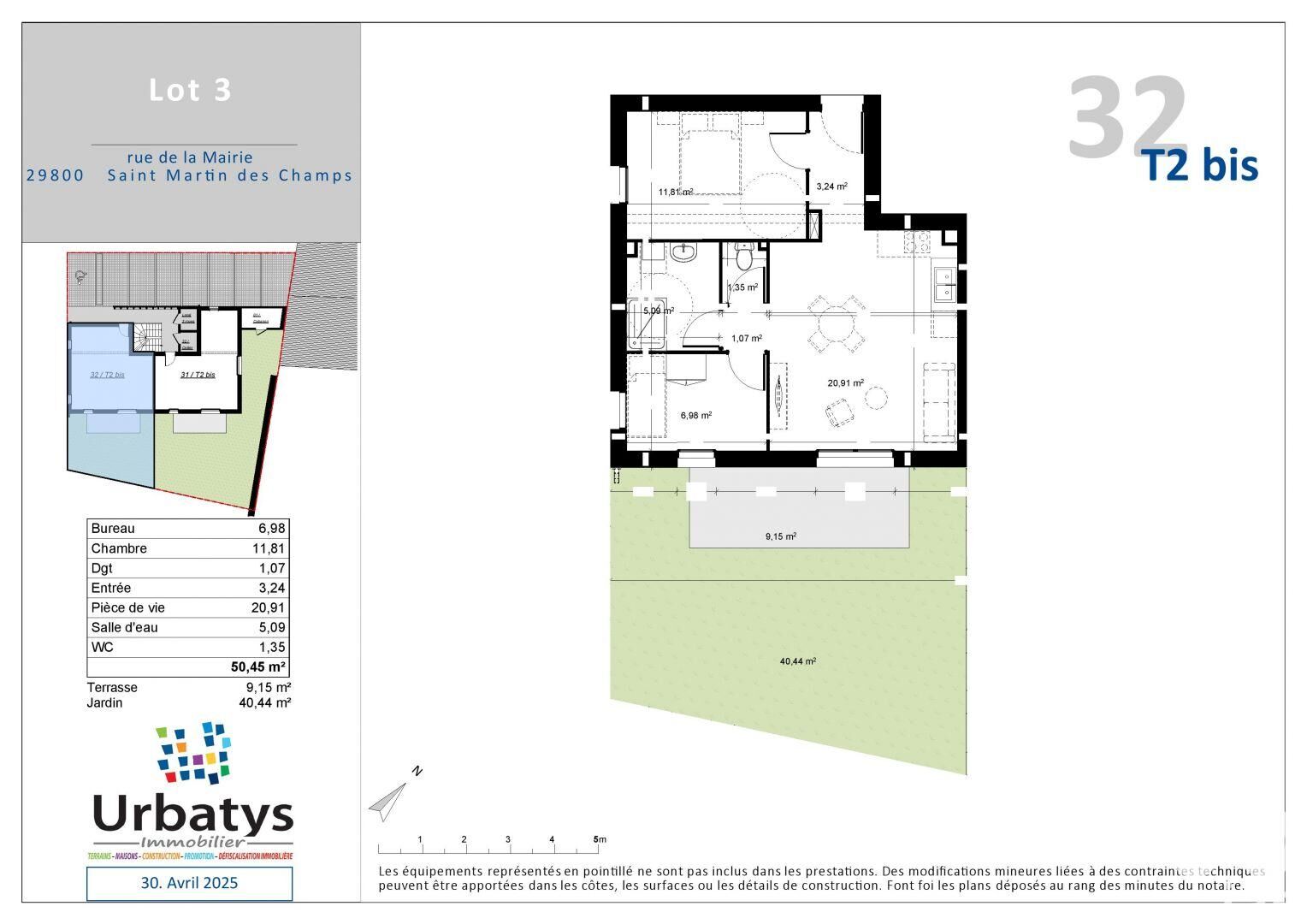 St-Martin-Des-Champs - 50m² - 3p.