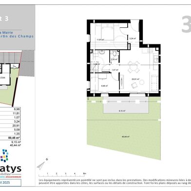 Appartement 3 pièces 200668 €