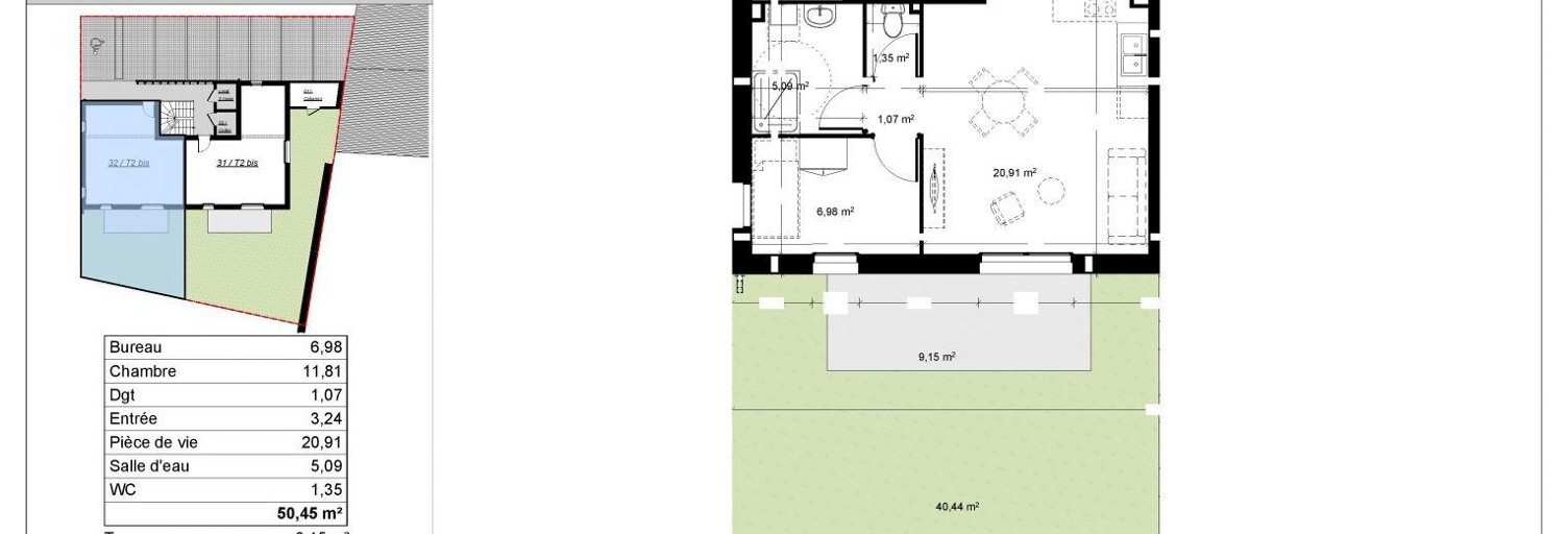 Appartement 3 Pièces 50 m² à vendre à Saint-Martin-des-Champs (29600)