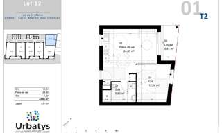 Appartement 2 Pièces 42 m² à vendre à Saint-Martin-des-Champs (29600)
