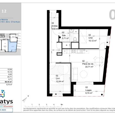 Appartement 3 pièces 233792 €