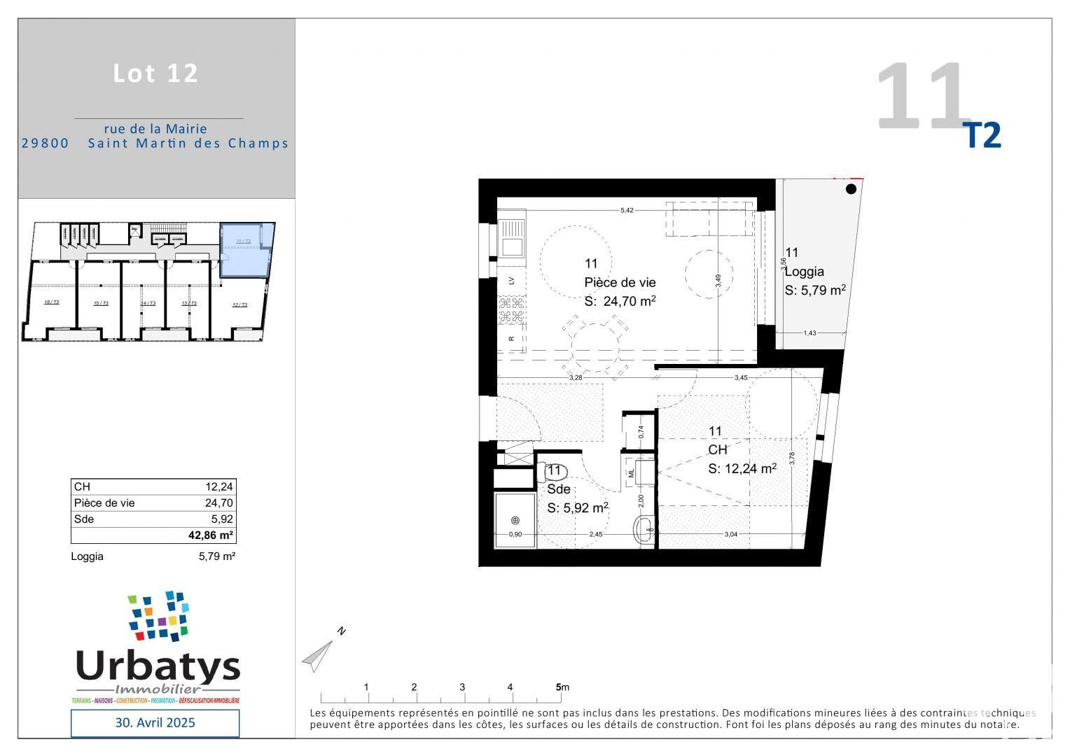 St-Martin-Des-Champs - 42m² - 2p.