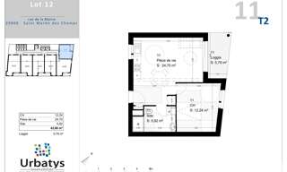 Appartement 2 Pièces 42 m² à vendre à Saint-Martin-des-Champs (29600)