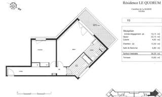 Appartement 2 Pièces 57 m² à vendre à Tours (37100)