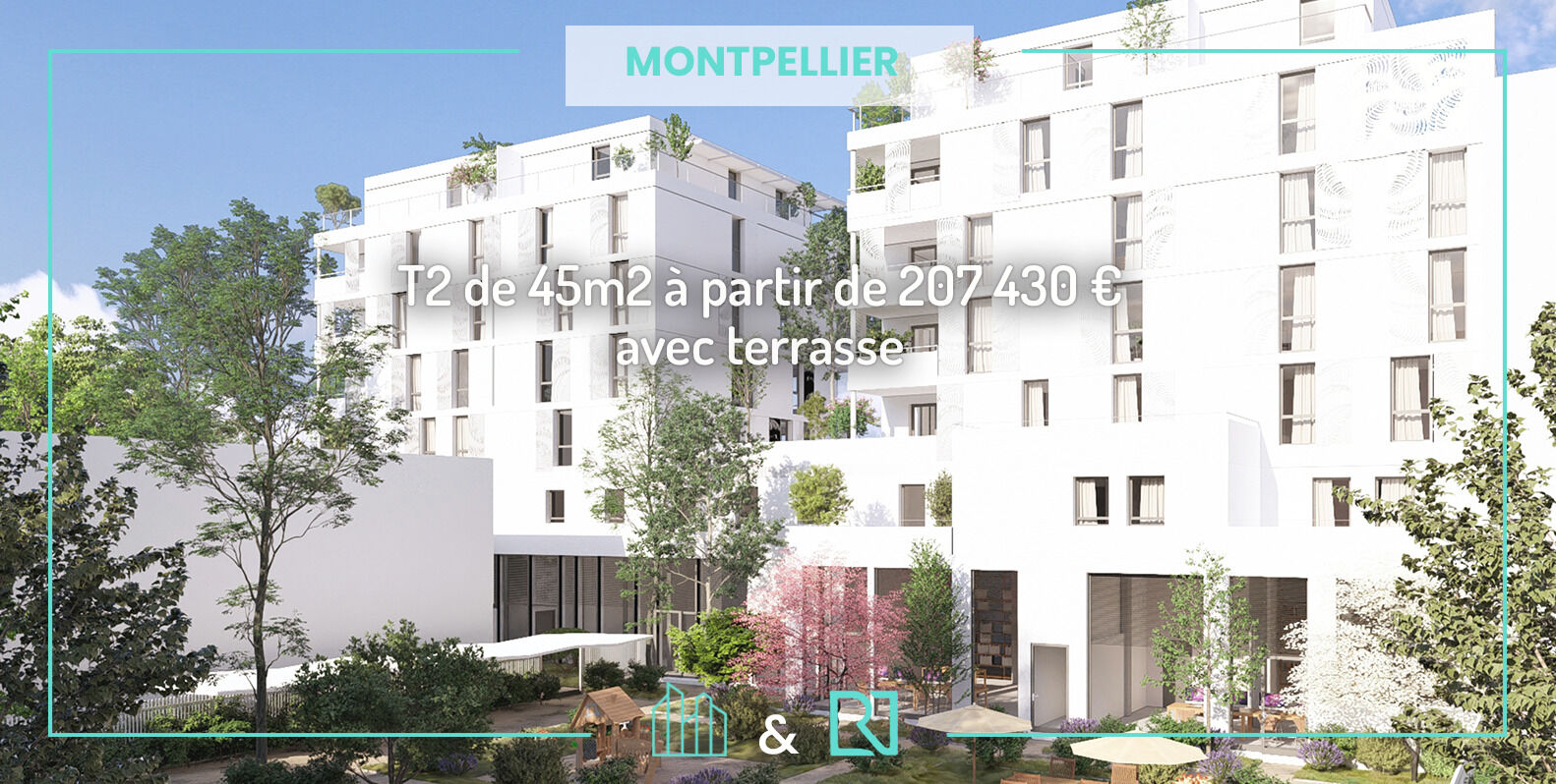 Jardin Bella Vista  Appartement neuf Montpellier 34000