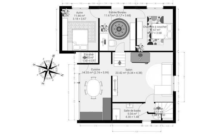 À Vendre – Maison avec studio attenant à deux pas du centre de Trémolat — photo 2