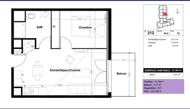 Appartement 2 pièces  à vendre Albi 81000