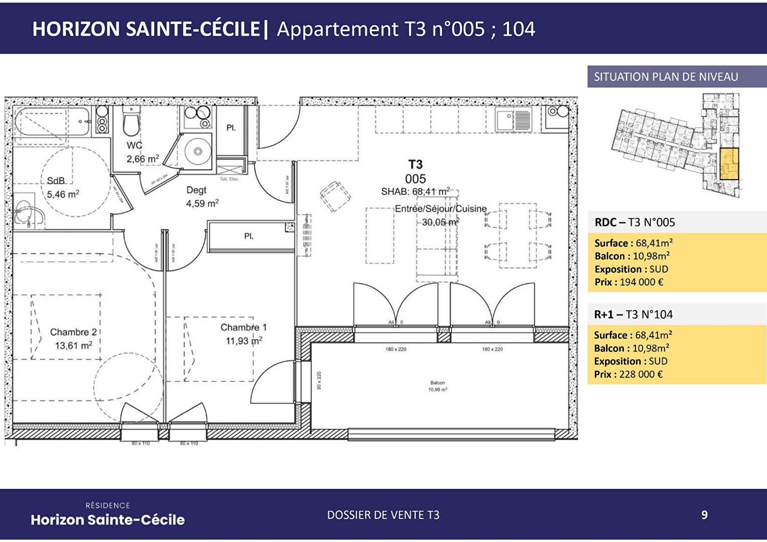 Appartement  T3 à vendre Albi 81000