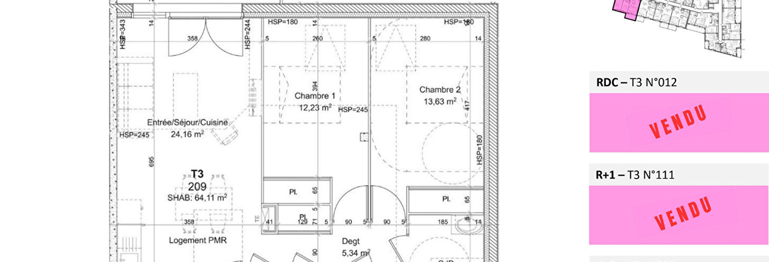 Appartement 3 Pièces 64 m² à vendre à Albi (81000)