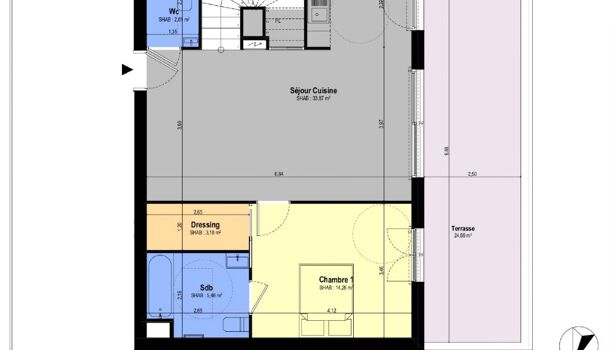 Appartement 4 pièces  à vendre Châteauneuf-Grasse 06740