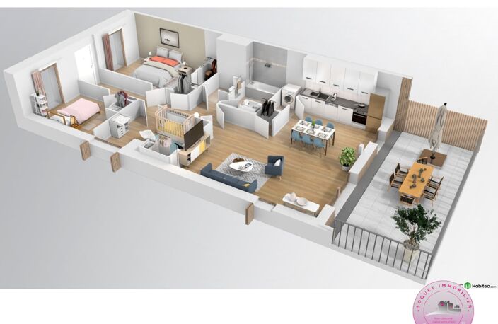 A vendre appartement 4 pièces de 87m² à Rennes — photo 4