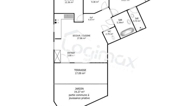 Appartement 4 pièces  à vendre Lagord 17140