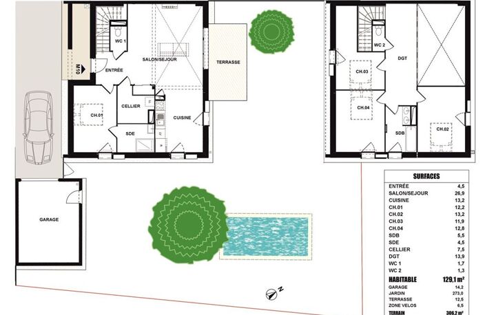 Maison de ville - 129m ² — photo 3