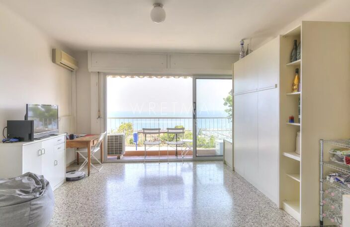 Lumineux studio avec balcon et vue mer panoramique - Menton Gara — photo 2