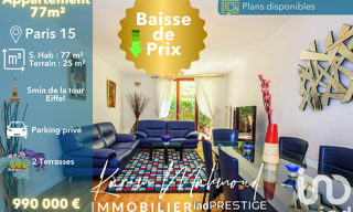 Appartement 3 Pièces 77 m² à vendre à Paris 15 (75015)