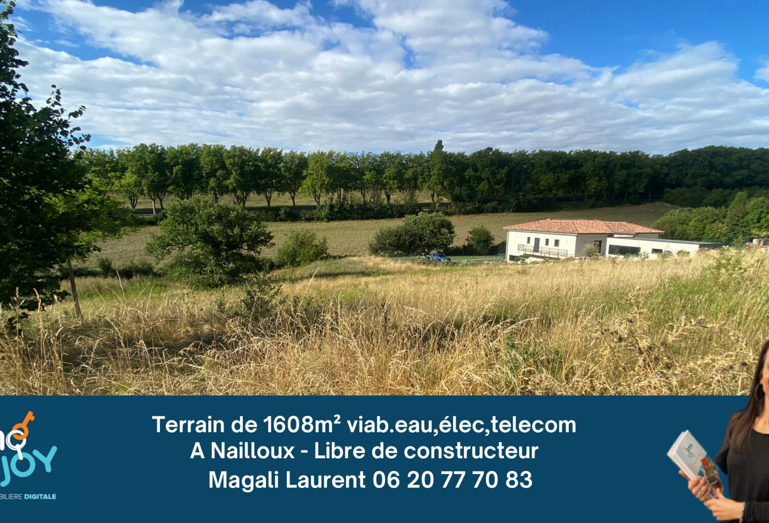 Terrain viabilisé de 1608m2 au calme — photo 1