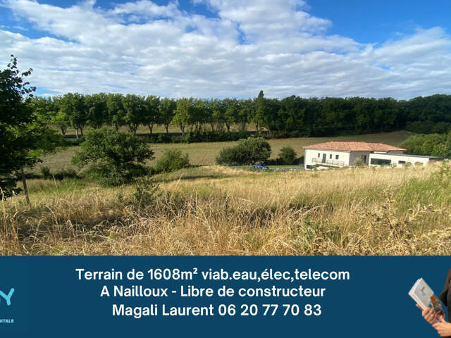 Terrain viabilisé de 1608m2 au calme — photo du bien