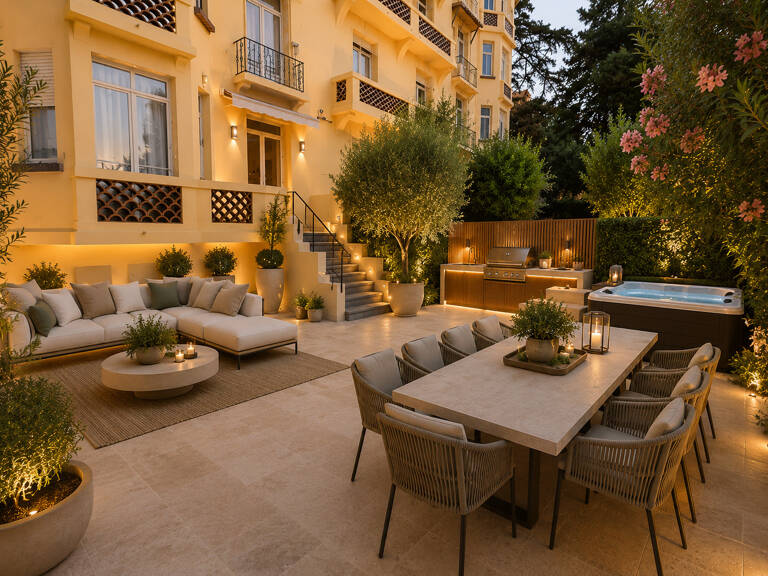 CANNES CENTRE RARE T4 BOURGEOIS 151 M2 REZ-DE-JARDIN SUD TER — photo 1