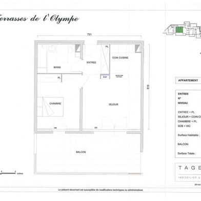Appartement 2 pièces 1034 €