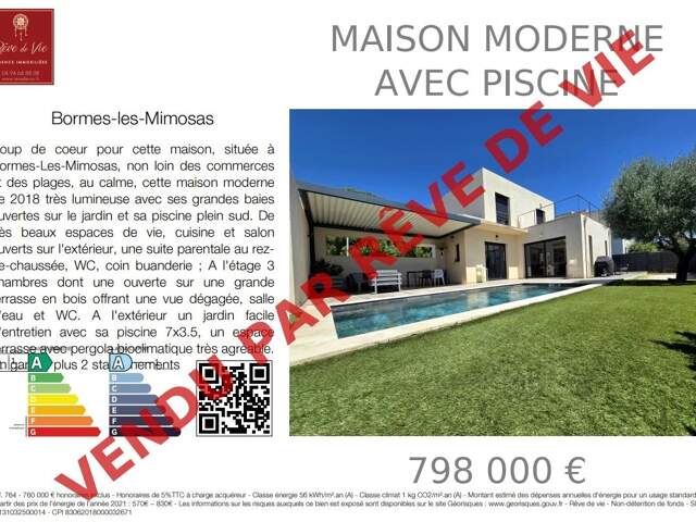 MAISON MODERNE AVEC PISCINE — photo du bien