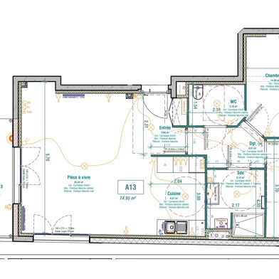 Appartement 3 pièces 388500 €