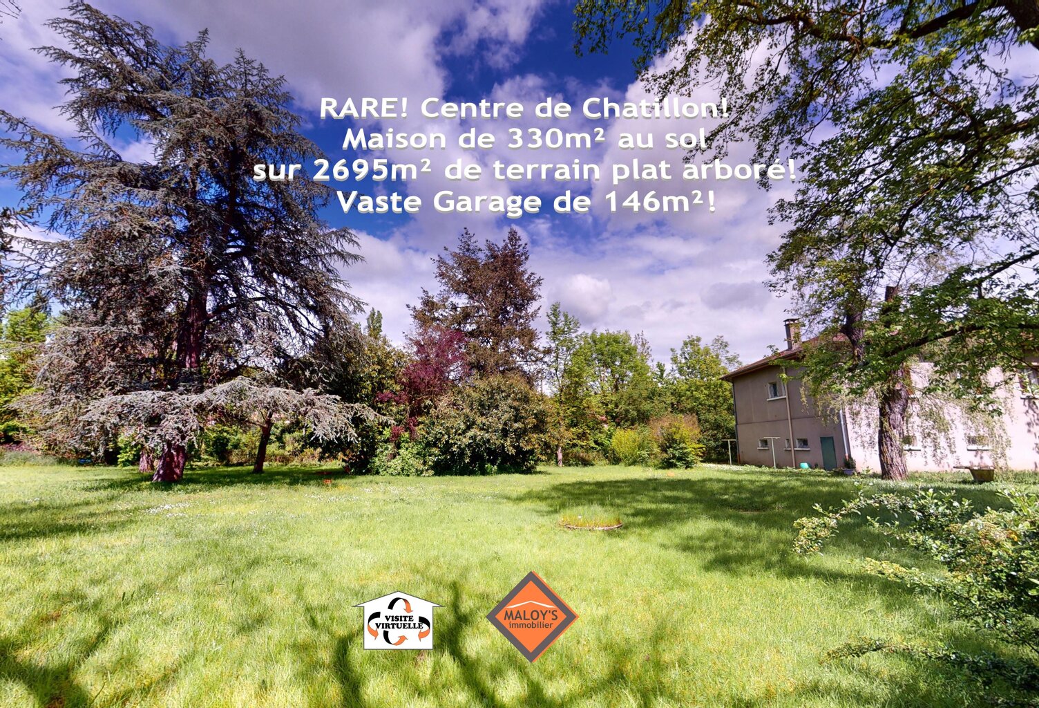 Centre Chatillon! Maison 310m² de surface au sol, sur 2695m² de terrain! — photo 1