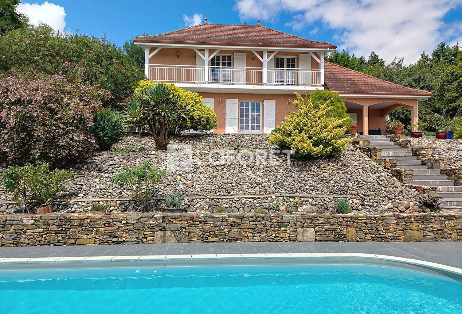 Maison d'architecte avec piscine et vue Pyrénées proche Orthez 6 pièce(s) 180m² — photo 1