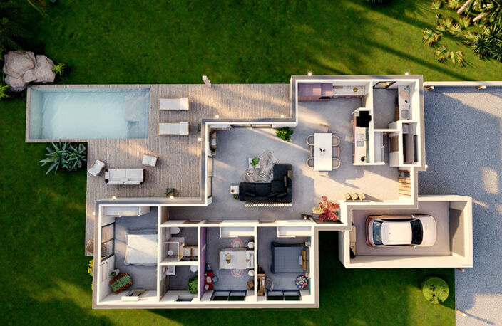 Dpt Corse (20), à vendre GHISONACCIA maison 119 m² avec piscine  terrain de 743 m² à 3 Km de la mer — photo 2