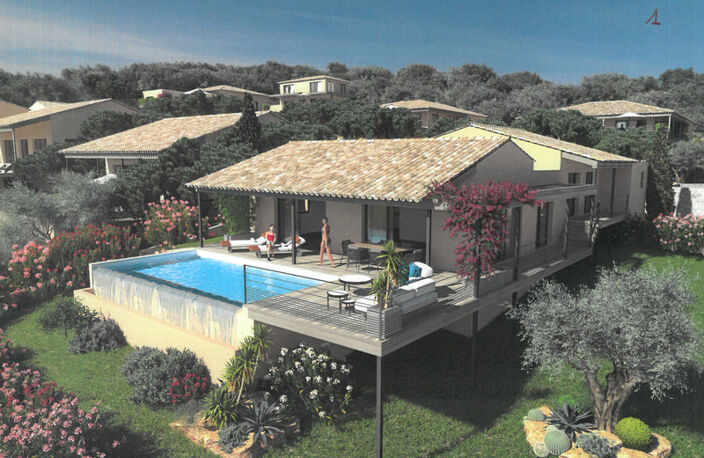 SARI SOLENZARA (20) MAISON 133m² TERRAIN de 772m² PISCINE A DEBORDEMENT - VUE MER — photo 2