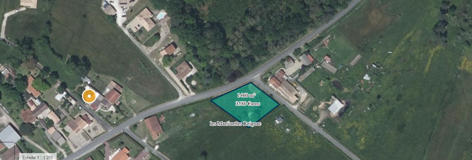 Terrain  1450 m² à vendre à Reignac (33860)