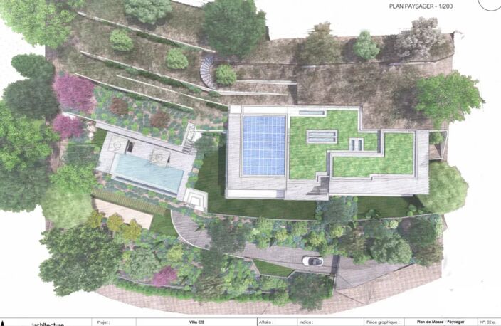 Eze bord de Mer, terrain avec permis de construire accordé — photo 4