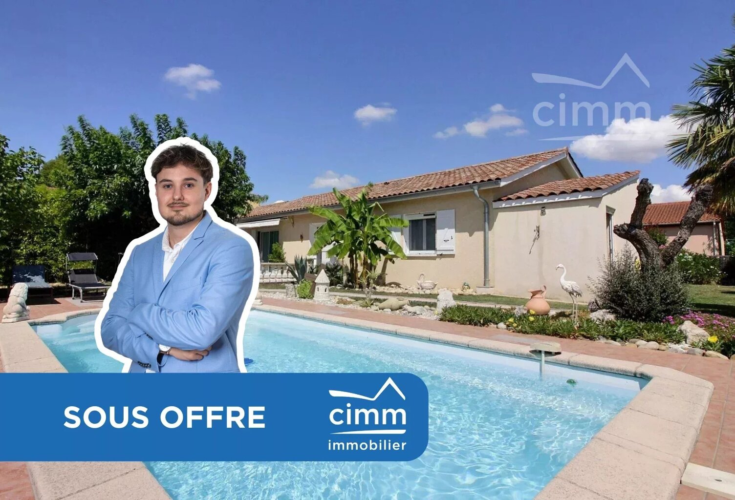 Villa de plain-pied avec piscine à Saint-Uze — photo 1