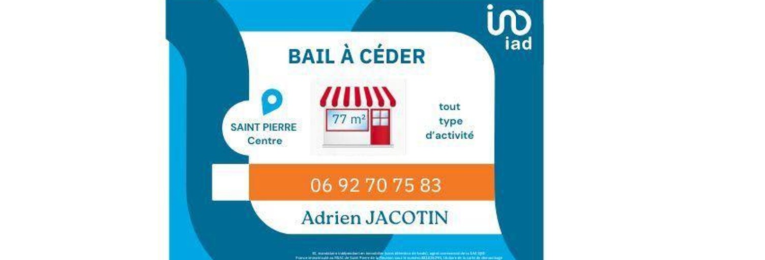 Commerce  77 m² à vendre à Saint-Pierre (97410)