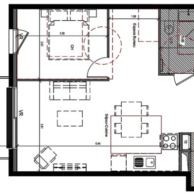 Appartement 2 pièces 211100 €