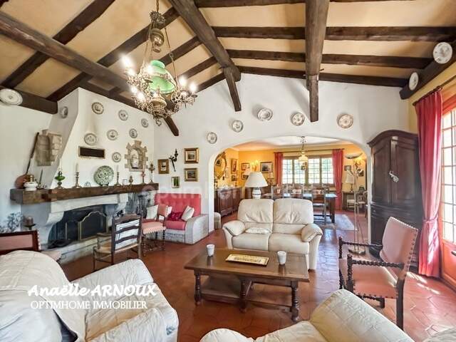 Villa provençale authentique avec grand terrain dont une partie boisée, piscine, terrasse et garage — photo du bien
